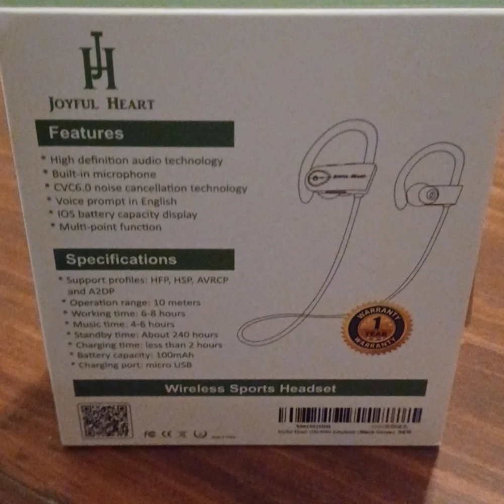 Joyful Heart Wireless Sport Headset
